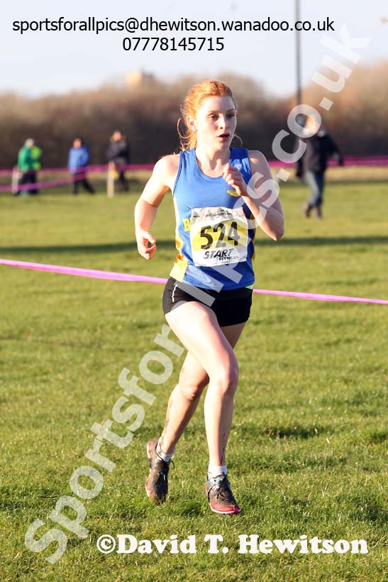 Womens under-17s and 20s North Eastern Cross Country Chanpionships. Photo: David T. Hewitson/Sports for All Pics
